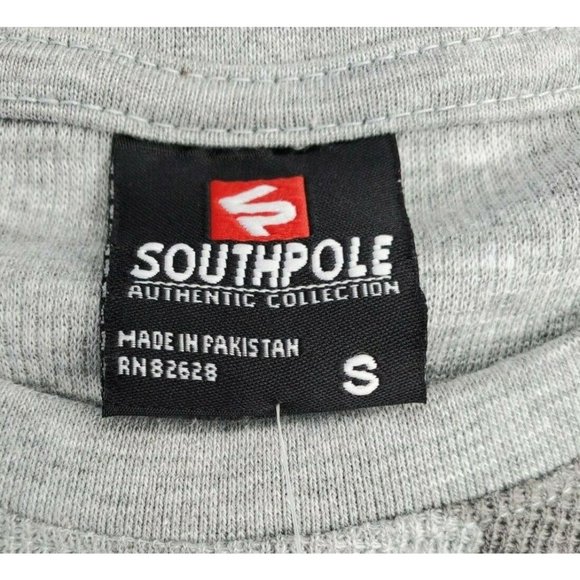 South Pole Authentic Collection Heather Grey Small Embroidered Long Sleeve Shirt - Picture 8 of 11